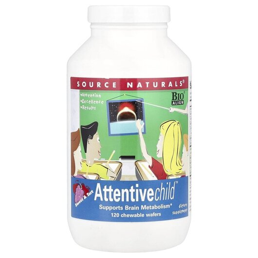 Основне фото товару Attentive Child Sweet & Tart, Підтримка мозку, 120 таблеток