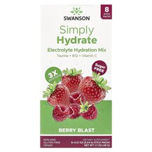 Simply Hydrate Electrolyte Hydration Mix Berry Blast 8 шт Simply Hydrate Electrolyte Hydration Mix Berry Blast 8 шт