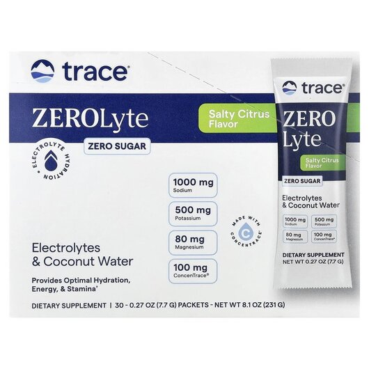 Основное фото товара Trace, Электролиты, ZeroLyte Electrolyte, 30 шт
