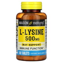 L- Lysine 500 mg L-Лизин Mason 100 таблеток