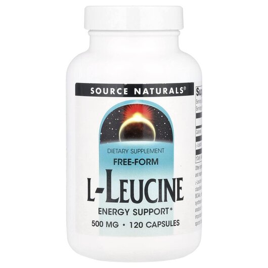 Основное фото товара Free-Form L-Leucine 1500 mg Основное фото товара Source Naturals, L-Лейцин, Free-Form L-Leucine 1500 mg, 120 капсу