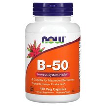 Комплекс Вітаміну В-50 мг B-Complex B-50 NOW Foods