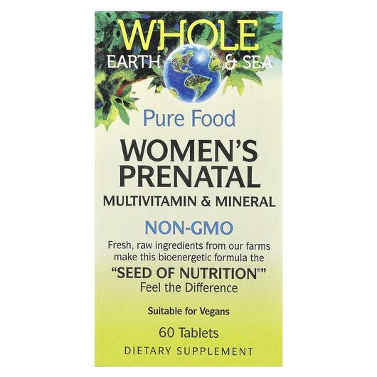 Основне фото товару Whole Earth & Sea Women's Prenatal Multivitamin, Вітамін