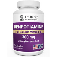 Бенфотіамін Benfotiamine 300 mg Dr. Berg 90 капсул