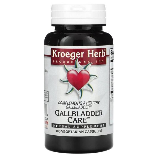 Основне фото товару Gallbladder Care Основне фото товару Kroeger Herb, Gallbladder Care, Підтримка жовчного міхура, 100 ка
