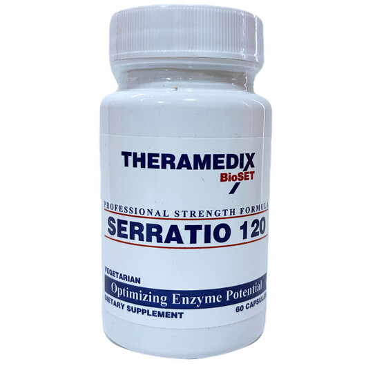 Основное фото товара Theramedix, Серрапептаза, Serratio Serratiopeptidase 120K, 60 кап