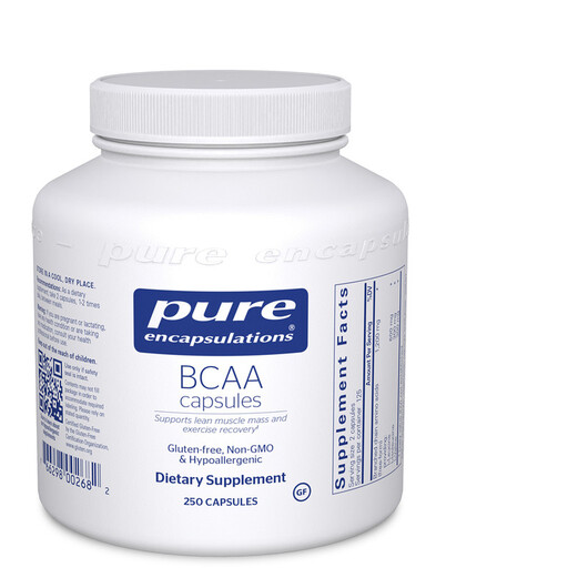 Основне фото товару Pure Encapsulations, BCAA Capsules, БЦАА, 250 капсул