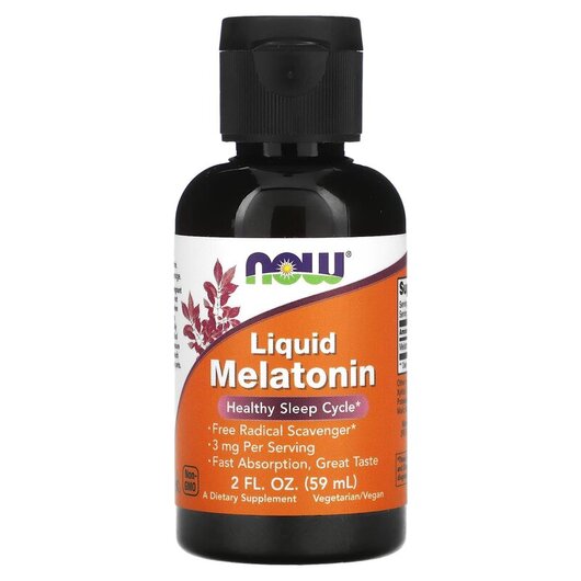 Основное фото товара Liquid Melatonin Основное фото товара NOW Foods, Жидкий мелатонин, Liquid Melatonin, 59 мл