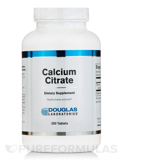 Основне фото товару Calcium Citrate Основне фото товару Douglas Laboratories, Calcium Citrate, Цитрат Кальцію, 250 таблет