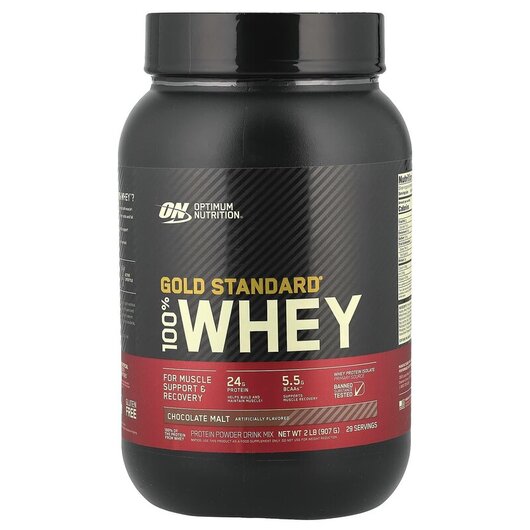 Основне фото товару Gold Standard 100% Whey Chocolate Malt, Протеїн Ізолят, 907 г