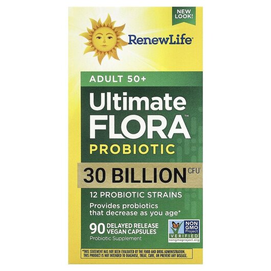 Основное фото товара Ultimate Flora Adult 50+ Probiotic 30 Billion CFU Основное фото товара Ultimate Flora Adult 50+ Probiotic 30 Billion CFU, Пробиотики, 90