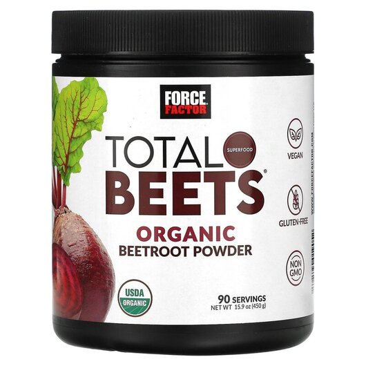 Основне фото товару Total Beets Organic Beetroot Powder, Червоний буряк, 450 г