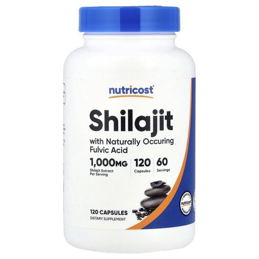 Основное фото товара Nutricost, Шилайт, Shilajit 1000 mg, 120 капсул