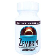 Zembrin 25 mg Зембрин 25 мл Source Naturals 60 таблеток Zembrin 25 mg Зембрин 25 мл Source Naturals 60 таблеток
