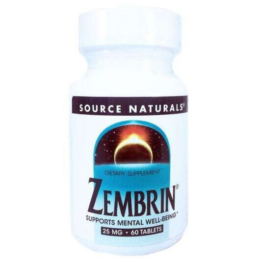 Основное фото товара Zembrin 25 mg Основное фото товара Source Naturals, Зембрин 25 мл, Zembrin 25 mg, 60 таблеток