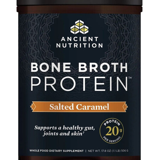 Основне фото товару Bone Broth Protein Salted Caramel Основне фото товару Ancient Nutrition, Bone Broth Protein Salted Caramel, Протеїн, 17