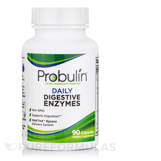 Основное фото товара Daily Digestive Enzymes Основное фото товара Probulin, Ферменты, Daily Digestive Enzymes, 90 капсул