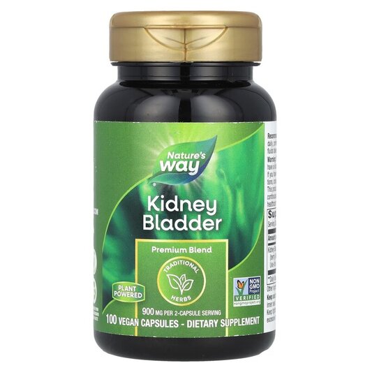 Основне фото товару Kidney Bladder 465 mg Основне фото товару Nature's Way, Kidney Bladder 465 mg, Підтримка нирок, 100 ка