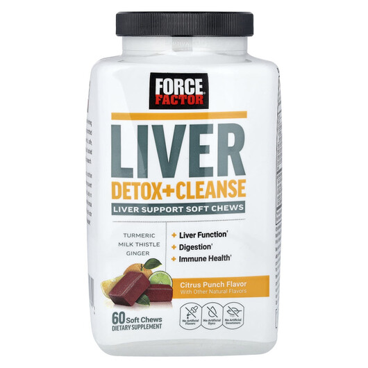 Основне фото товару Liver Detox + Cleanse Citrus Punch, Очищення печінки, 60 таблеток