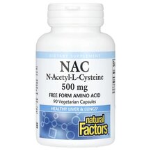 NAC 500 mg N-ацетилцистеин Natural Factors 90 капсул NAC 500 mg N-ацетилцистеин Natural Factors 90 капсул