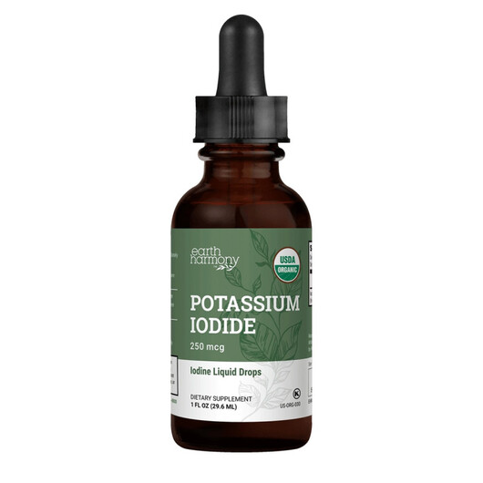 Основное фото товара Organic Potassium Iodide Основное фото товара Earth Harmony, Йодид Калия, Organic Potassium Iodide, 29.6 мл