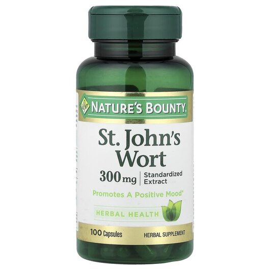 Основне фото товару Nature's Bounty, St. John's Wort 300 mg, Звіробій 300 м