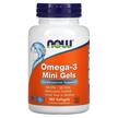 Фото товару NOW Foods, Omega-3 Mini Gels, Риб'ячий жир Омега-3, 180 капс