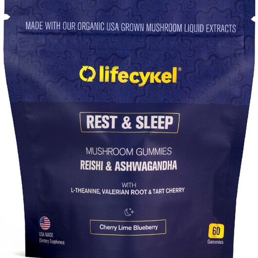 Основне фото товару Rest & Sleep Gummies Reishi & Ashwagandha Cherry, Підтрим