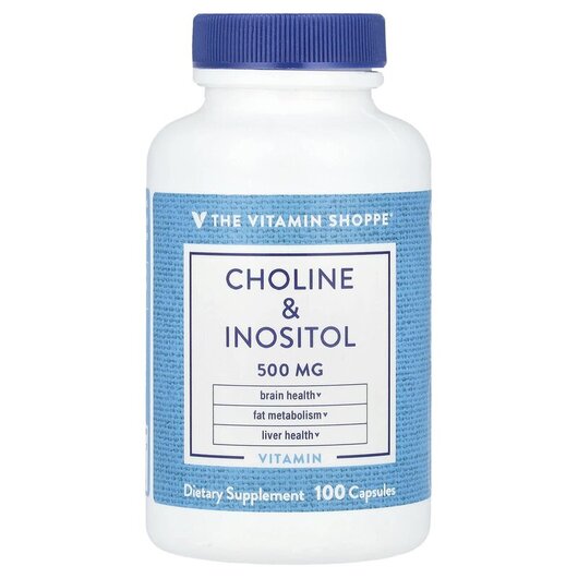 Основне фото товару Choline & Inositol 500 mg, Холін та Інозитол, 100 капсул