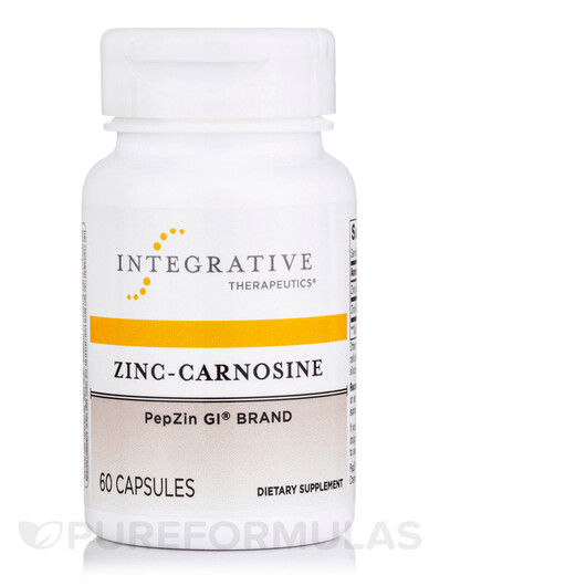 Основное фото товара Zinc-Carnosine Основное фото товара Integrative Therapeutics, Цинк L-Карнозин, Zinc-Carnosine, 60 кап