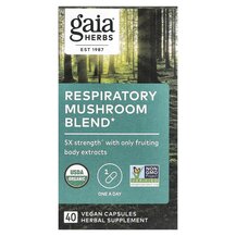 Respiratory Mushroom Blend Гриб Рейши Gaia Herbs 40 капсул