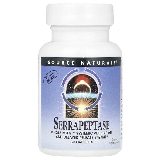 Основное фото товара Source Naturals, Серрапептаза, Serrapeptase, 30 капсул