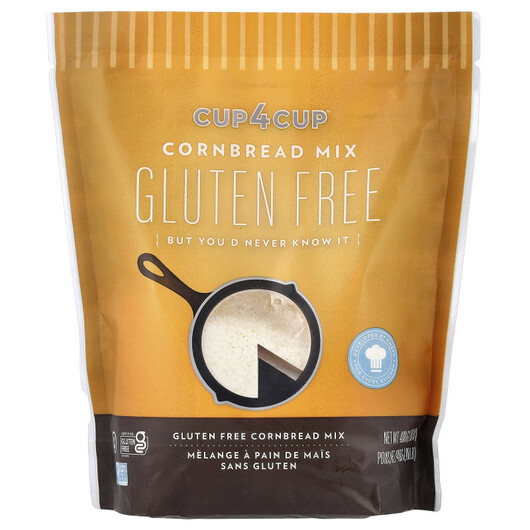 Основное фото товара Cup4Cup, Кукурузная крупа, Cornbread Mix Gluten Free, 400 г