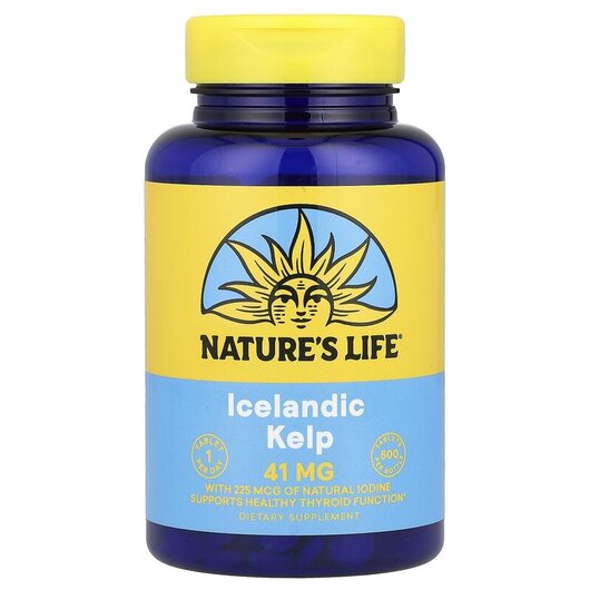 Основное фото товара Natures Life, Исландские водоросли, Icelandic Kelp, 500 таблеток