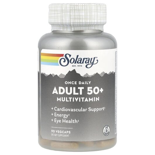 Основное фото товара Once Daily Adult 50+ Multivitamin Основное фото товара Solaray, Мультивитамины, Once Daily Adult 50+ Multi, 90 капсул
