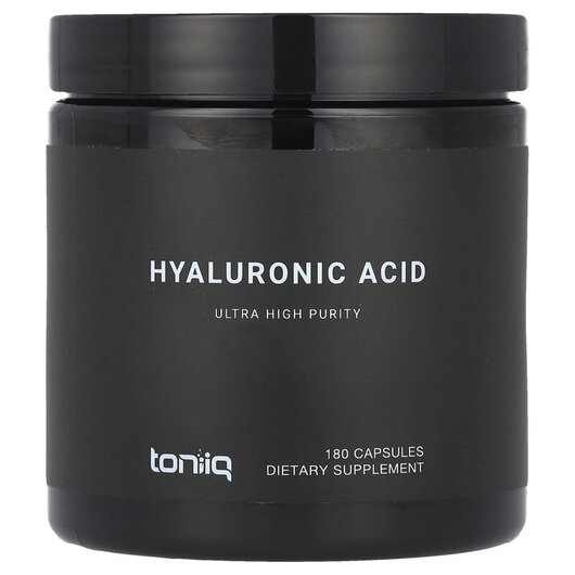 Основне фото товару Toniiq, Hyaluronic Acid, Гіалуронова кислота, 180 капсул
