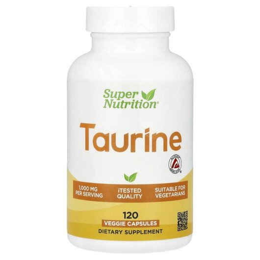 Основне фото товару Super Nutrition, Taurine 1000 mg, L-Таурин, 120 капсул