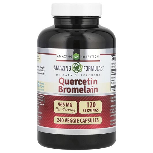 Основное фото товара Quercetin Bromelain Основное фото товара Amazing Nutrition, Кверцетин, Quercetin Bromelain, 240 капсул