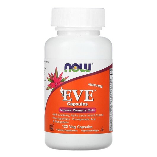 Основное фото товара Eve Capsules Superior Women's Multi Iron-Free Основное фото товара NOW Foods, Мультивитамины для женщин, Eve Capsules Women's,