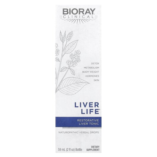 Основне фото товару Liver Life Revitalizing Liver Tonic Основне фото товару Bioray, Liver Life, Підтримка печінки, 59 мл