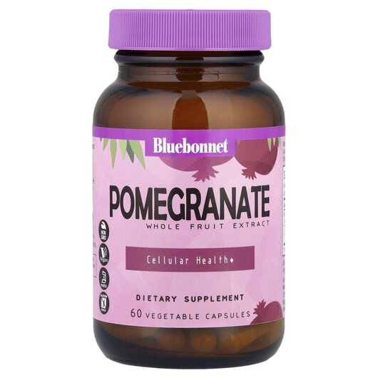 Основне фото товару Bluebonnet Nutrition, Pomegranate Extract, Гранат Екстракт, 60 ка