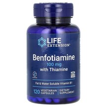 Benfotiamine 100 mg Бенфотиамин Life Extension 120 капсул