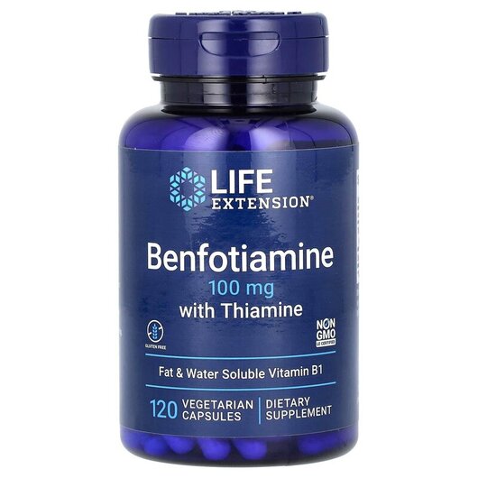 Основное фото товара Life Extension, Бенфотиамин, Benfotiamine 100 mg, 120 капсул
