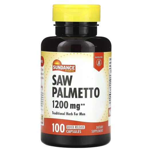 Основное фото товара Saw Palmetto 1200 mg Основное фото товара Sundance Vitamins, Со Пальметто, Saw Palmetto 1200 mg, 100 капсул