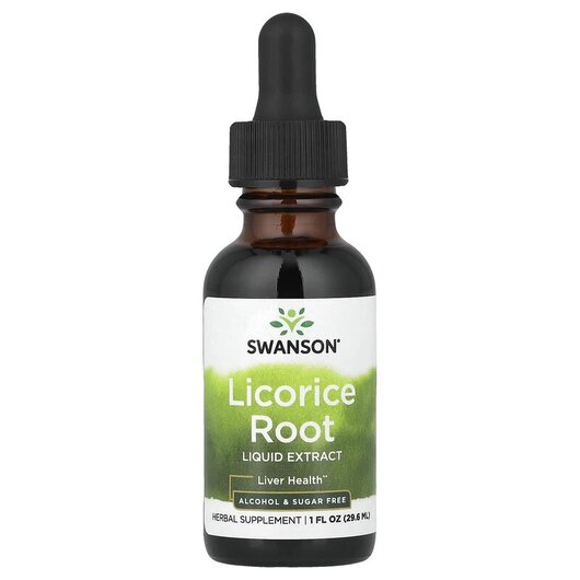 Основне фото товару Swanson, Licorice Root Liquid Extract, Лакриця, 29.6 мл