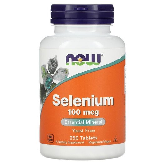 Основне фото товару Selenium Yeast Free 100 mcg Основне фото товару NOW Foods, Selenium 100 mcg, Селен без дріжджів 100 мкг, 250 табл