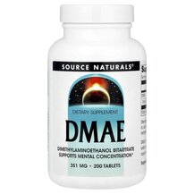 DMAE 351 мг DMAE 351 mg Source Naturals 200 таблеток