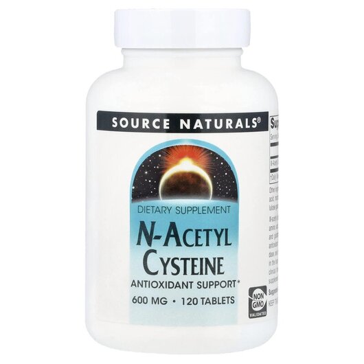 Основне фото товару N-Acetyl Cysteine 600 mg Основне фото товару N-Acetyl Cysteine 600 mg, N-ацетилцистеїн, 120 таблеток