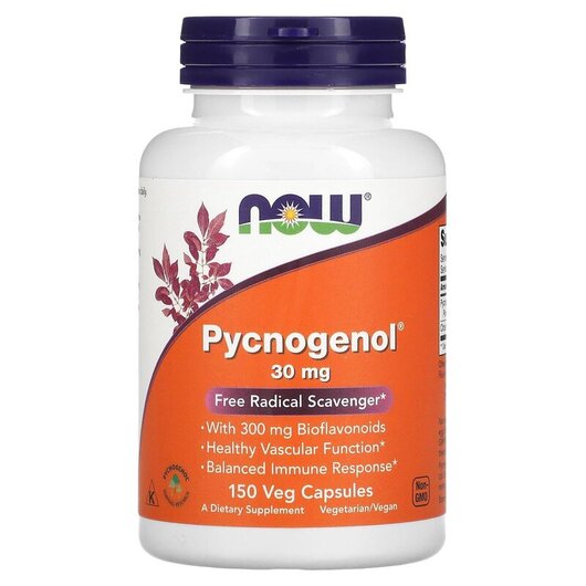 Основное фото товара Pycnogenol 30 mg Основное фото товара NOW Foods, Пикногенол 30 мг, Pycnogenol 30 mg, 150 капсул