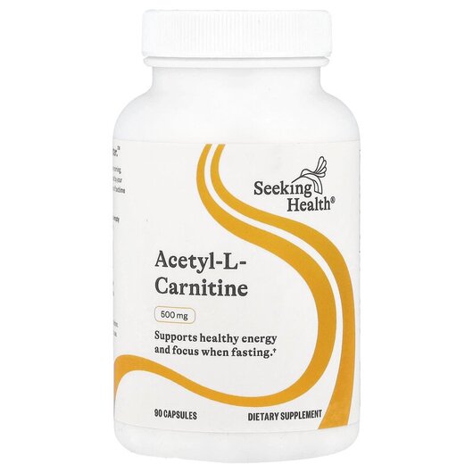 Основне фото товару Seeking Health, Acetyl-L-Carnitine 500 mg, Ацетилкарнітин, 90 кап
